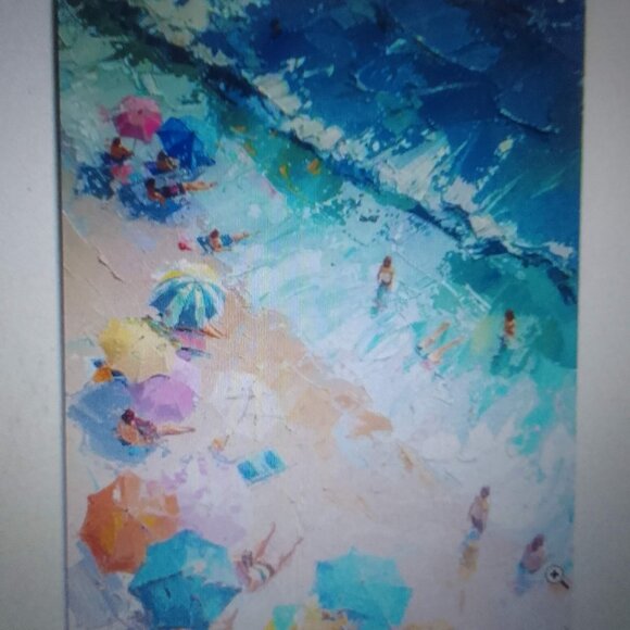 "Happy Summer" canvas oil painting, brand new
